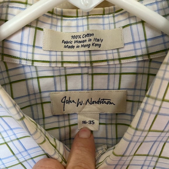 JOHN W. NORDSTROM MEN'S DRESS SHIRT - Neck 16-35 - WITH CUFFLINKS - Picture 4 of 6